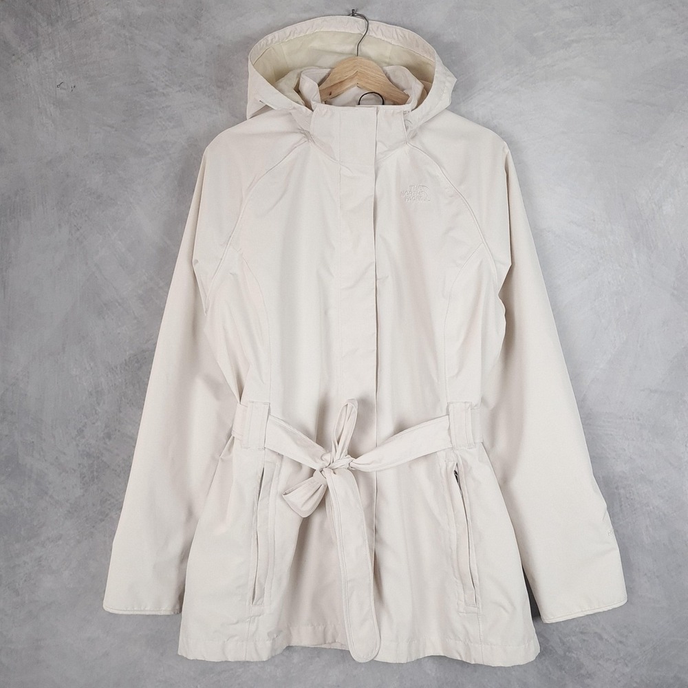 The North Face Women's Cream Trench Coat with Hood